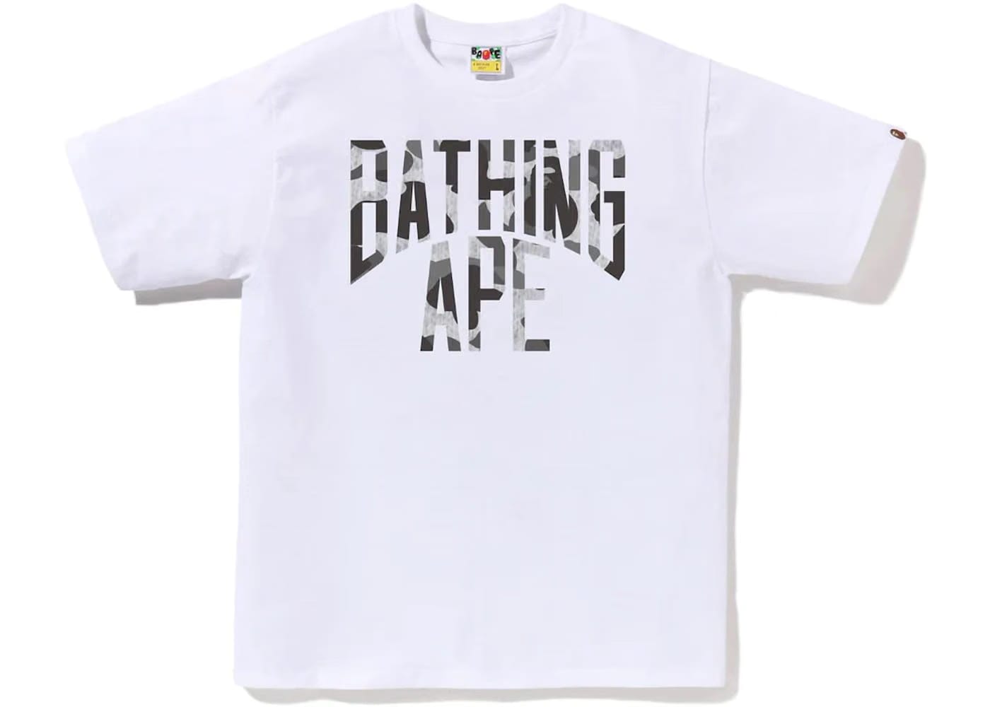 Bape Heather Gray Camo Bathing Ape T-Shirt White
