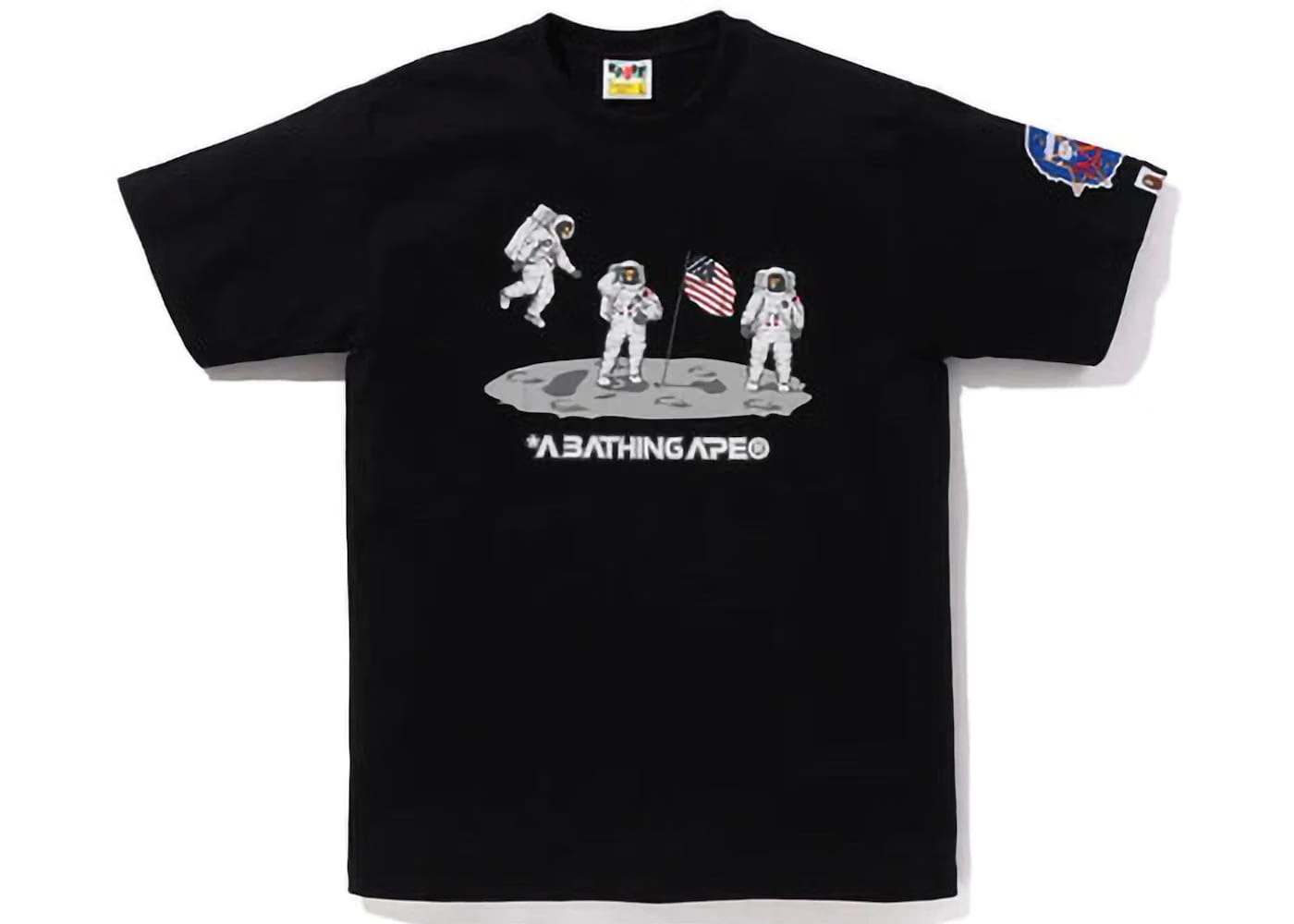 Bape Moon Landing T-Shirt Black