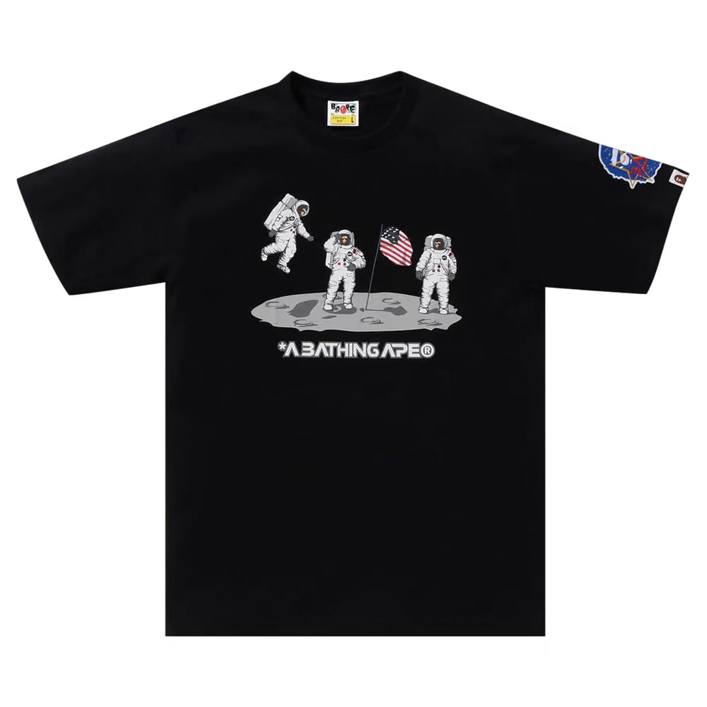 Bape Moon Landing T-Shirt Black