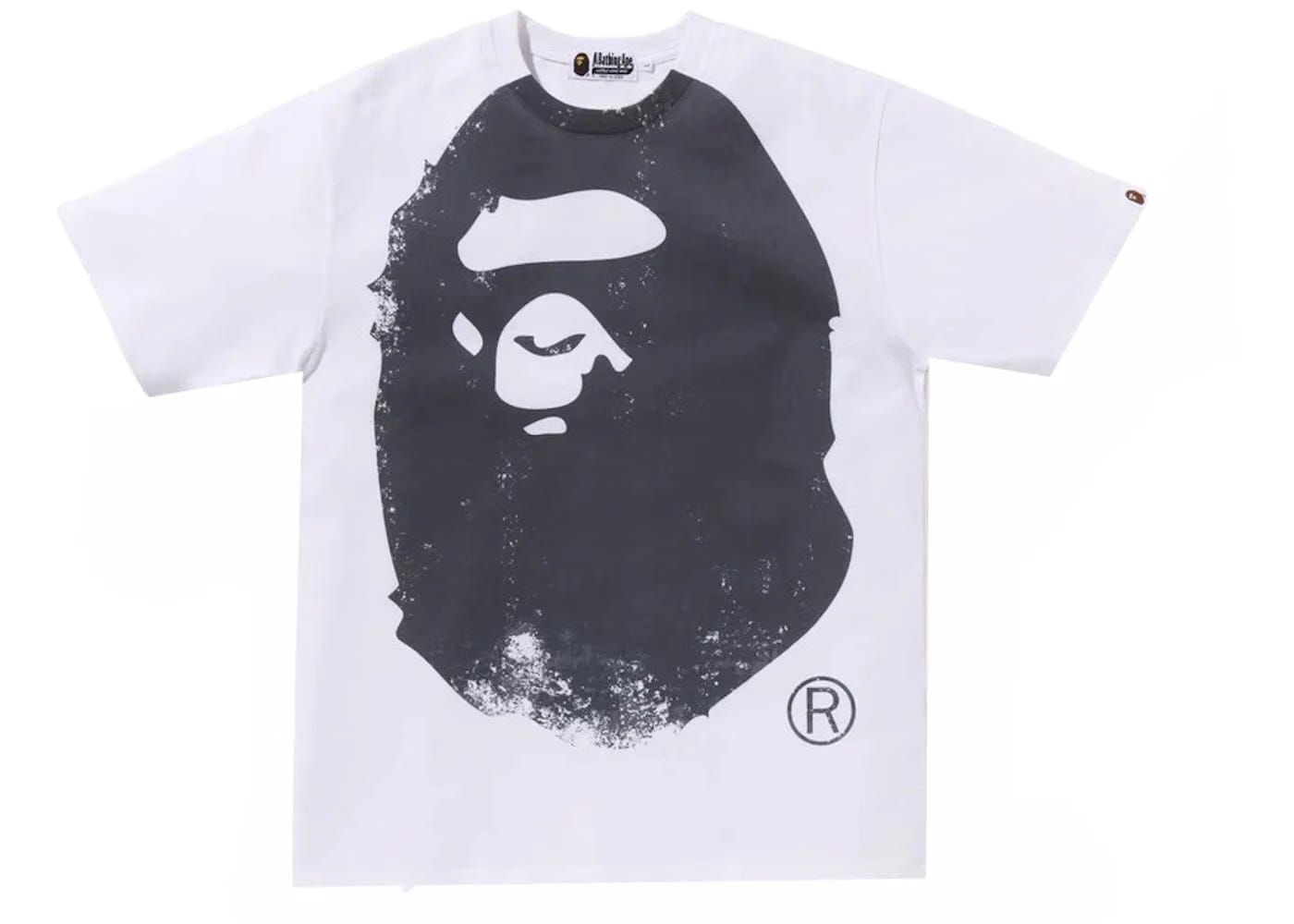 Bape Overprinted Ape Head T-Shirt White