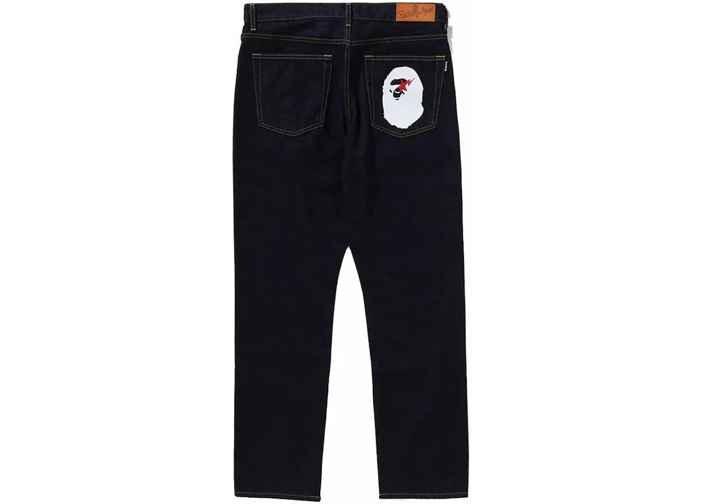 Bape Sta Ape Head Regular Fit Denim Pants Indigo