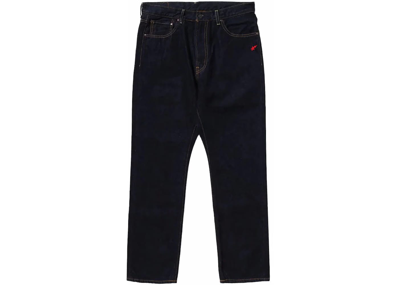 Bape Sta Ape Head Regular Fit Denim Pants Indigo