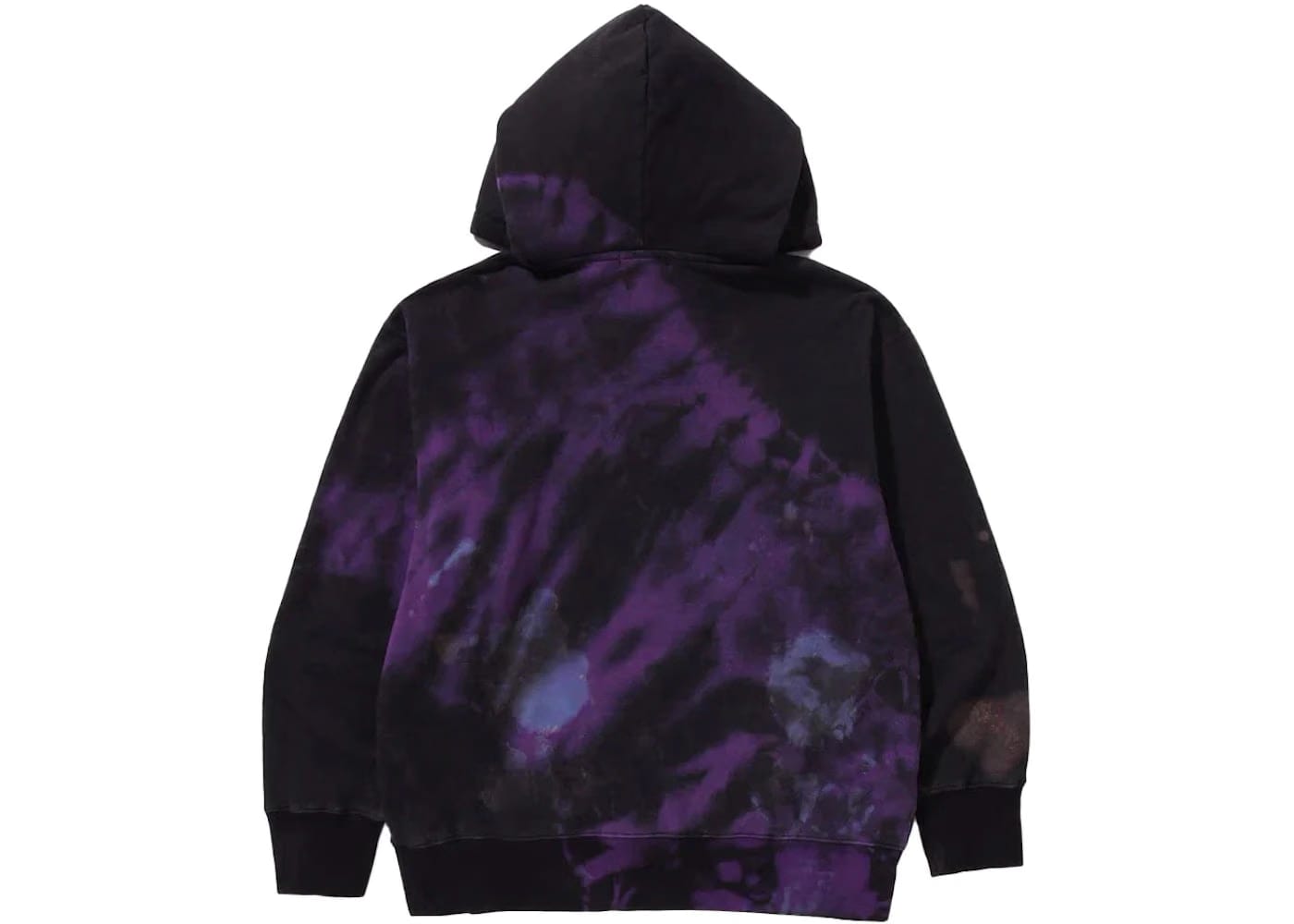Bape Tie Dye College Relaxed Fit Pullover Hoodie Black