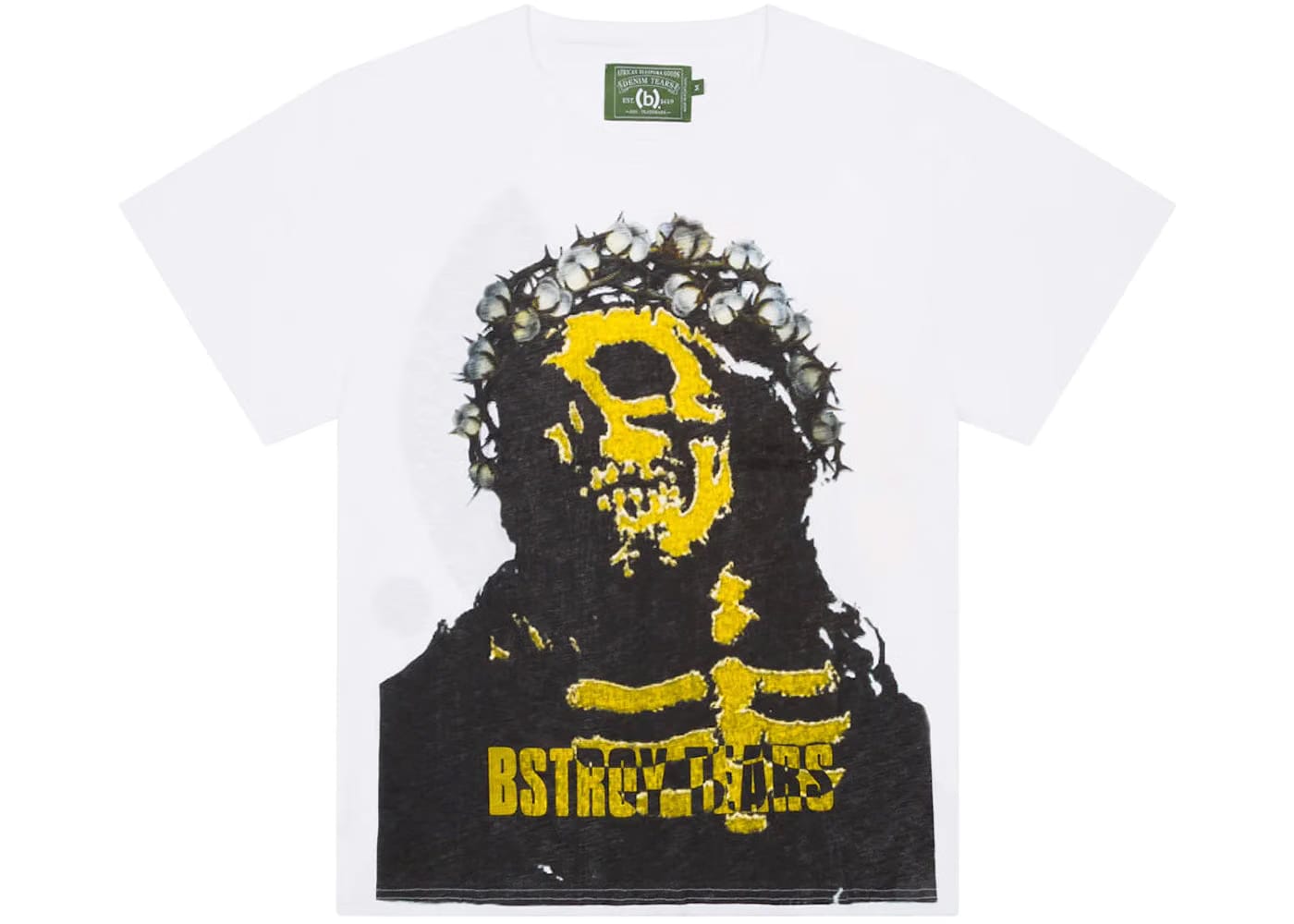 Denim Tears Bstroy Tears Crown Made Of Cotton T-Shirt White