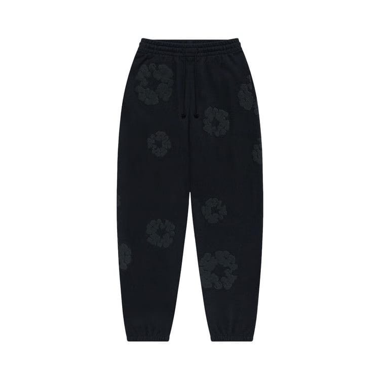 Denim Tears Cotton Wreath Sweatpants Black Monochrome