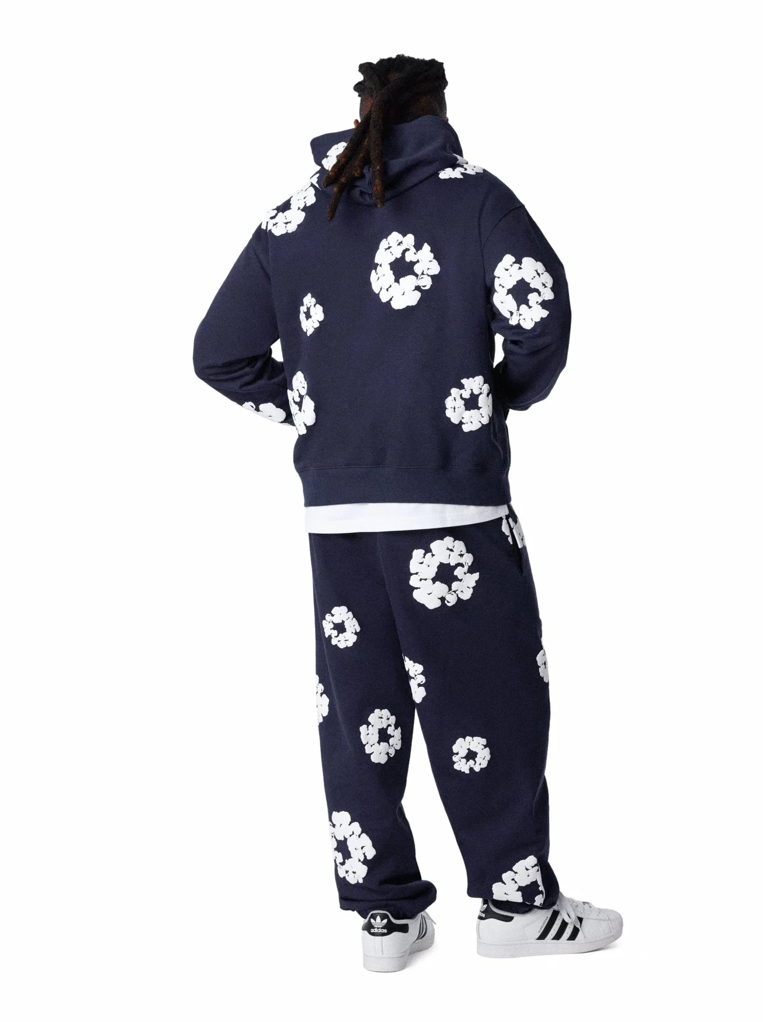 Denim Tears Cotton Wreath Sweatpants Navy