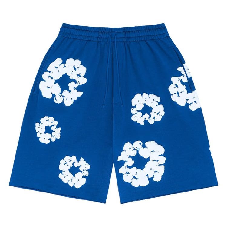 Denim Tears The Cotton Wreath Shorts Royal Blue