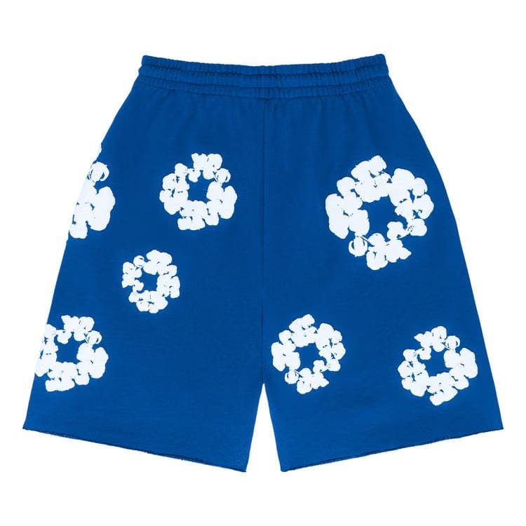 Denim Tears The Cotton Wreath Shorts Royal Blue