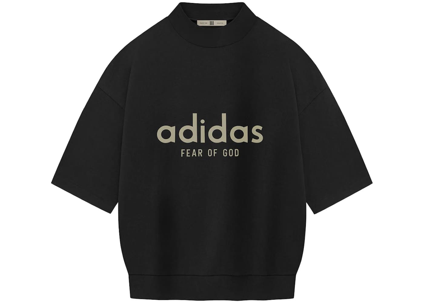 Fear Of God Athletics Heavy Jersey 3/4 Mock T-Shirt Black