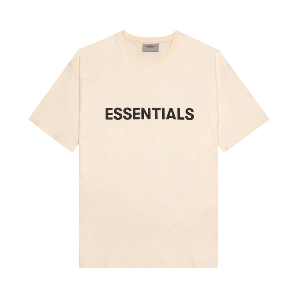 Fear Of God Essentials Boxy T-Shirt Applique Logo Butter Cream