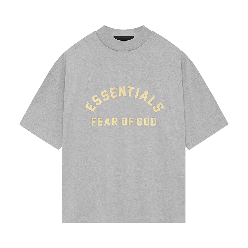 Fear Of God Essentials Heavy Jersey Crewneck T-Shirt Light Heather Grey