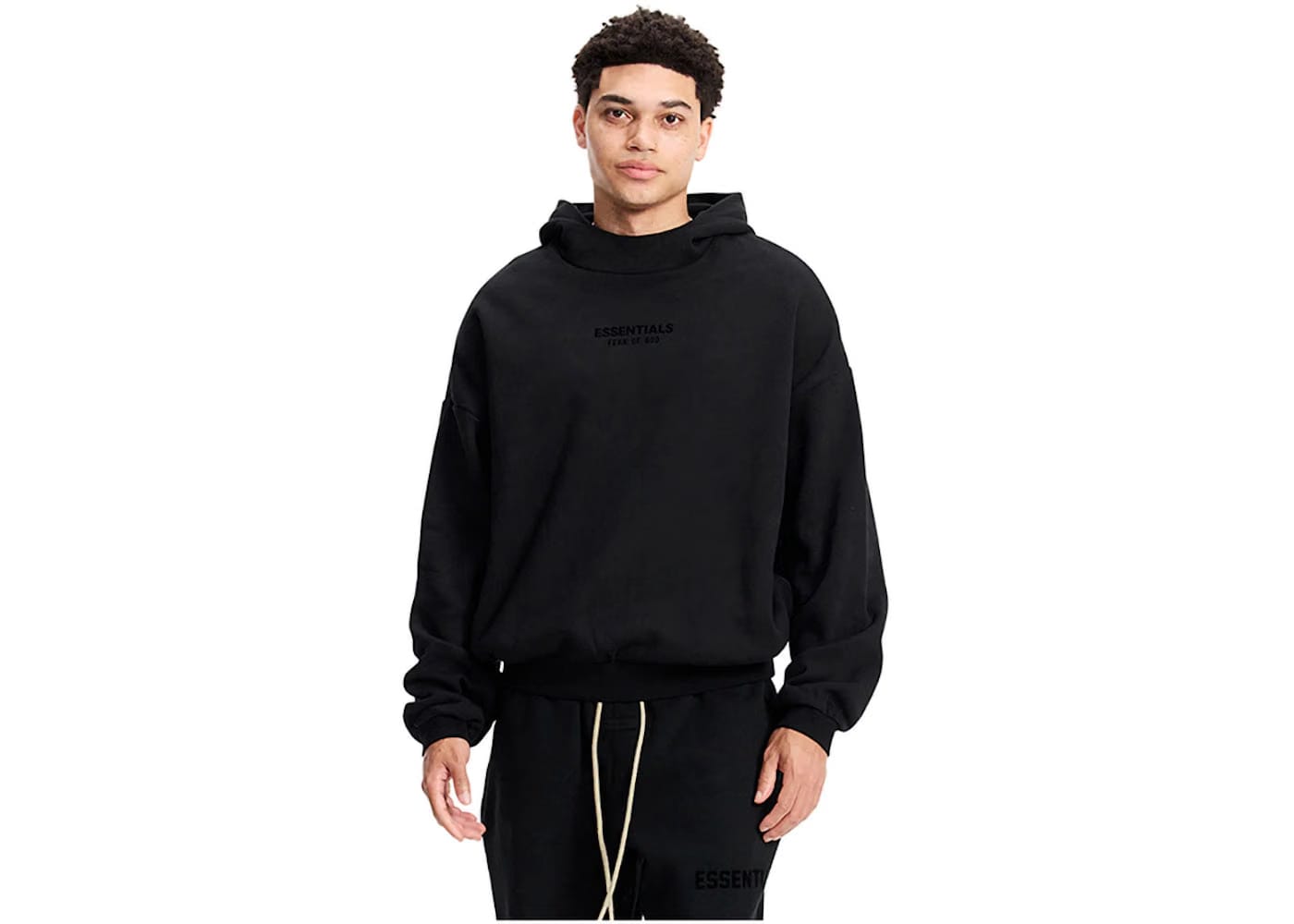 Fear Of God Essentials Hoodie Jet Black