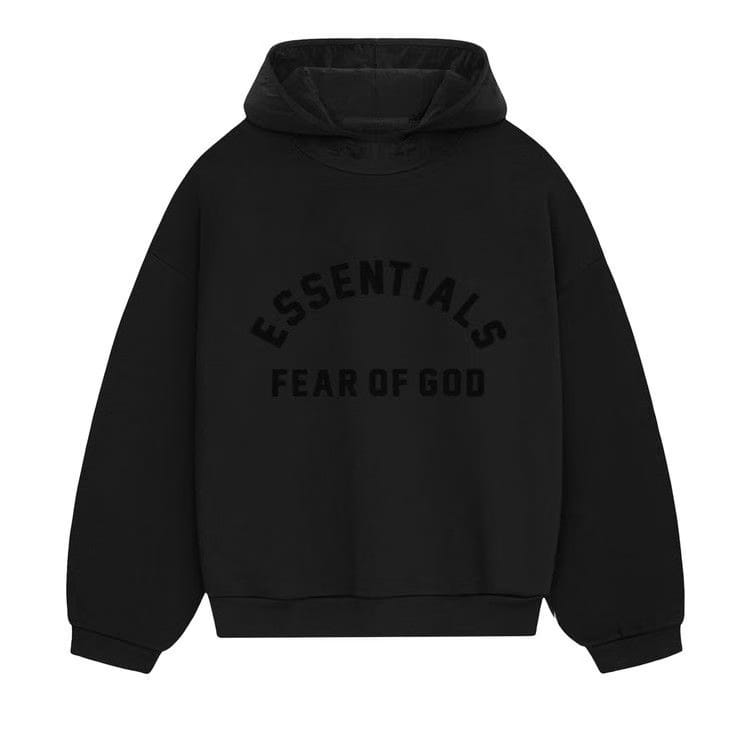 Fear Of God Essentials Nylon Fleece Hoodie Jet Black/Jet Black