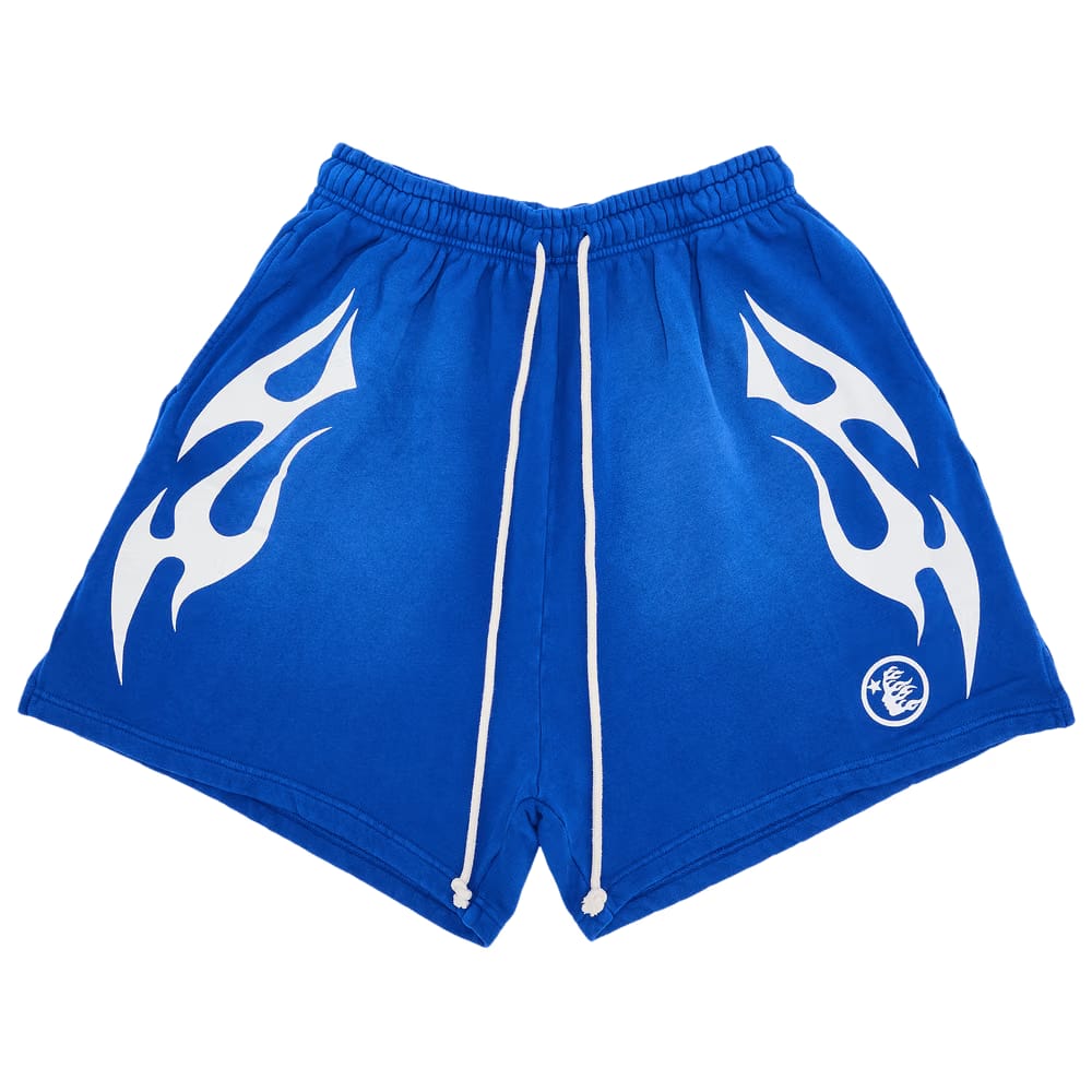 Hellstar Flame Shorts Blue