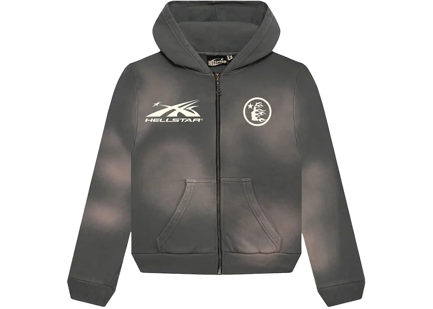 Hellstar Studios Zip Hoodie Gray