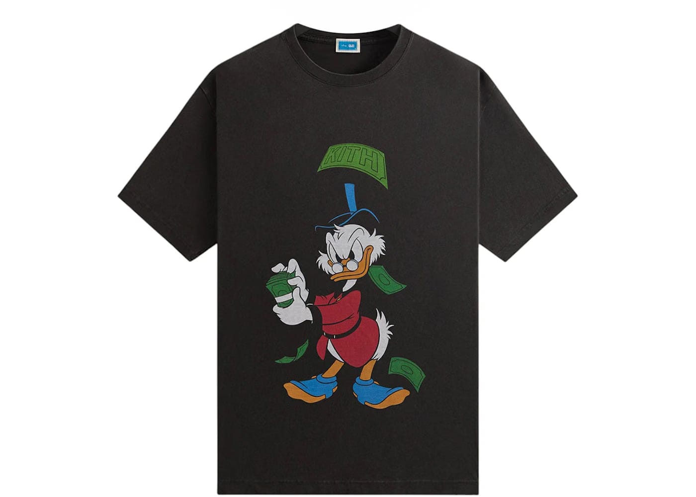 Kith Disney Donald Duck Scrooge Dollar Vintage T-Shirt Black