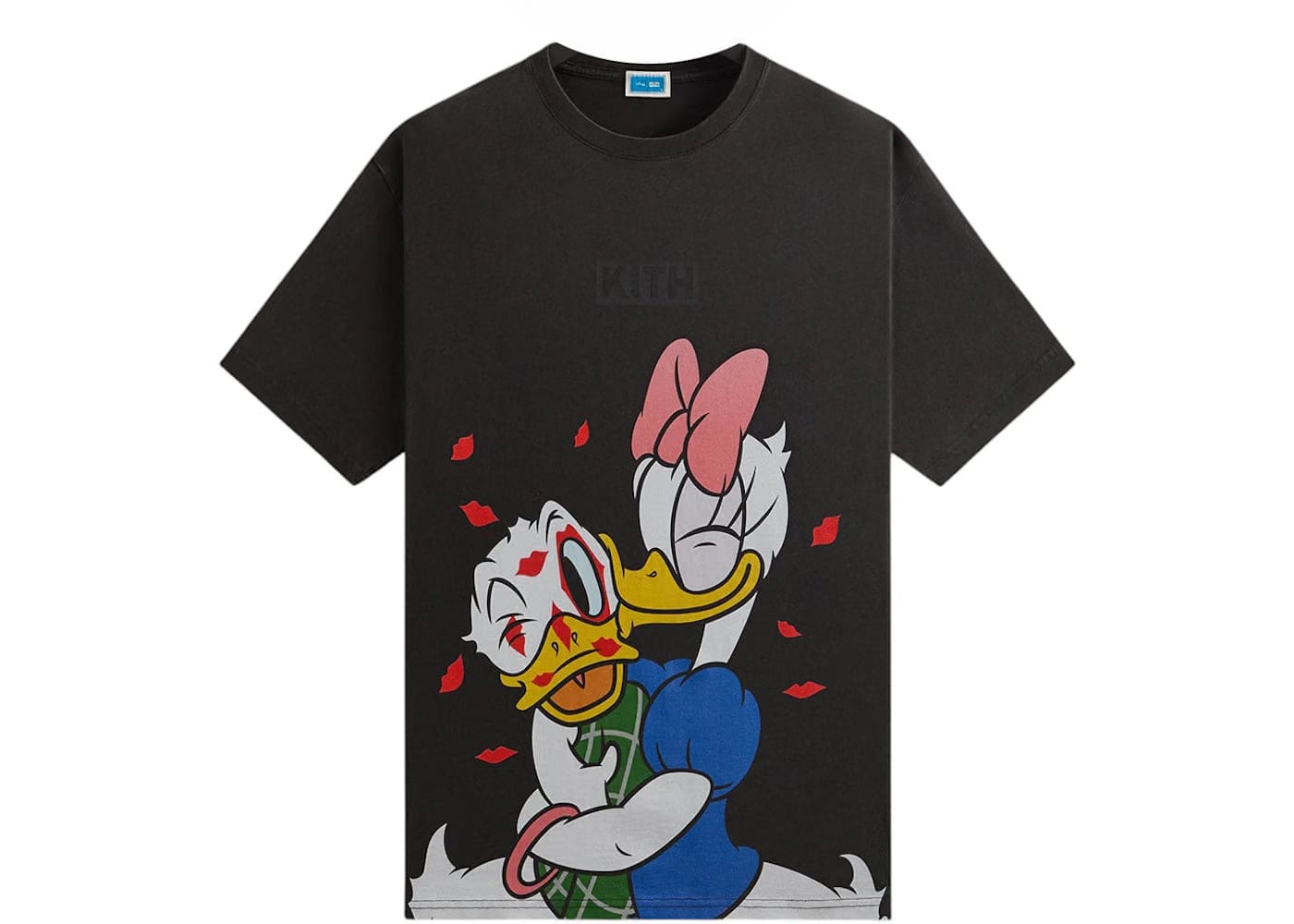 Kith Disney Donald Duck Smooch Vintage T-Shirt Black
