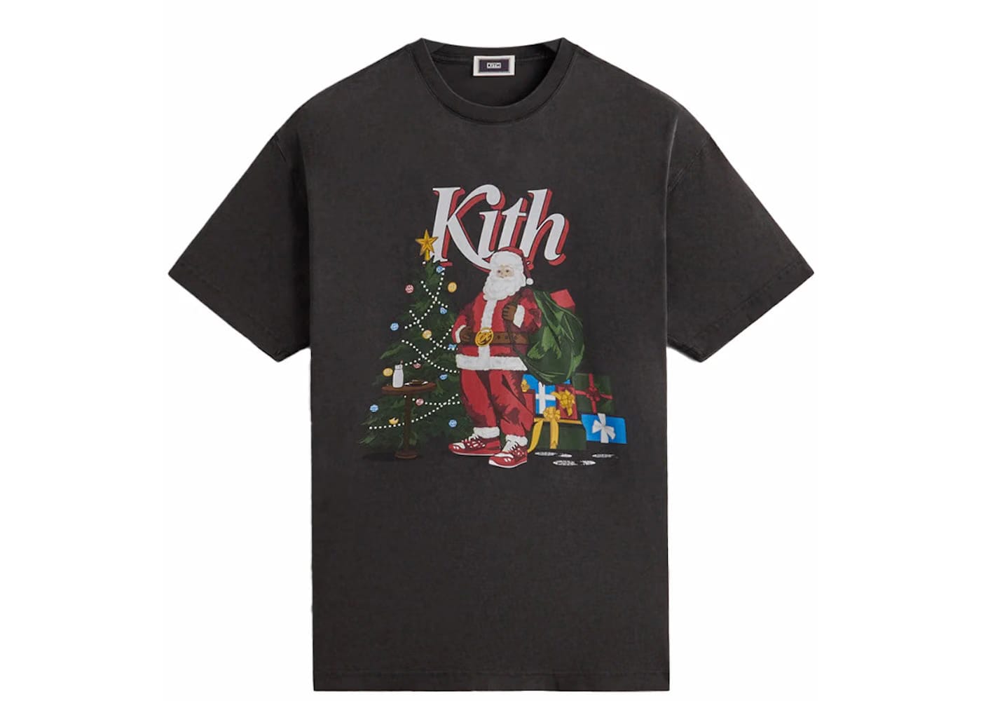 Kith Kithmas Santa Vintage T-Shirt Black