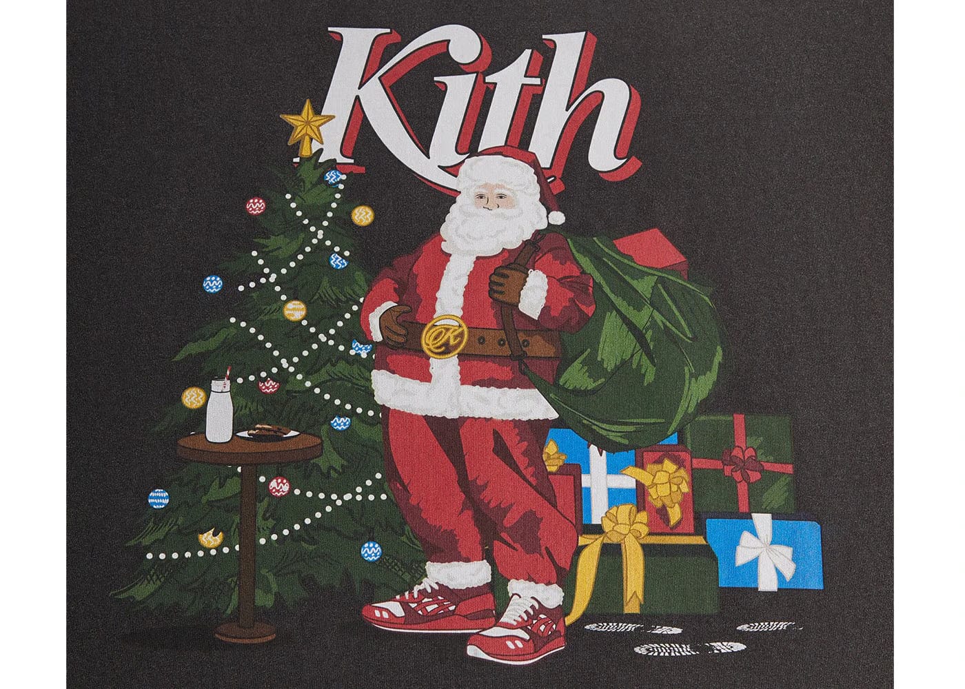 Kith Kithmas Santa Vintage T-Shirt Black