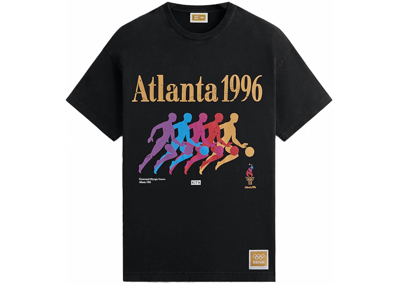 Kith Olympics Heritage Atlanta Basketball Vintage T-Shirt Black