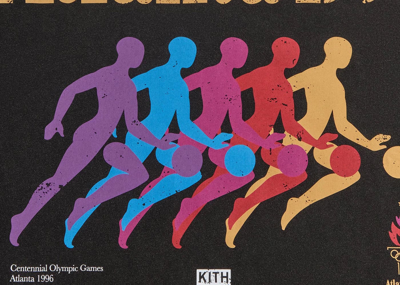 Kith Olympics Heritage Atlanta Basketball Vintage T-Shirt Black