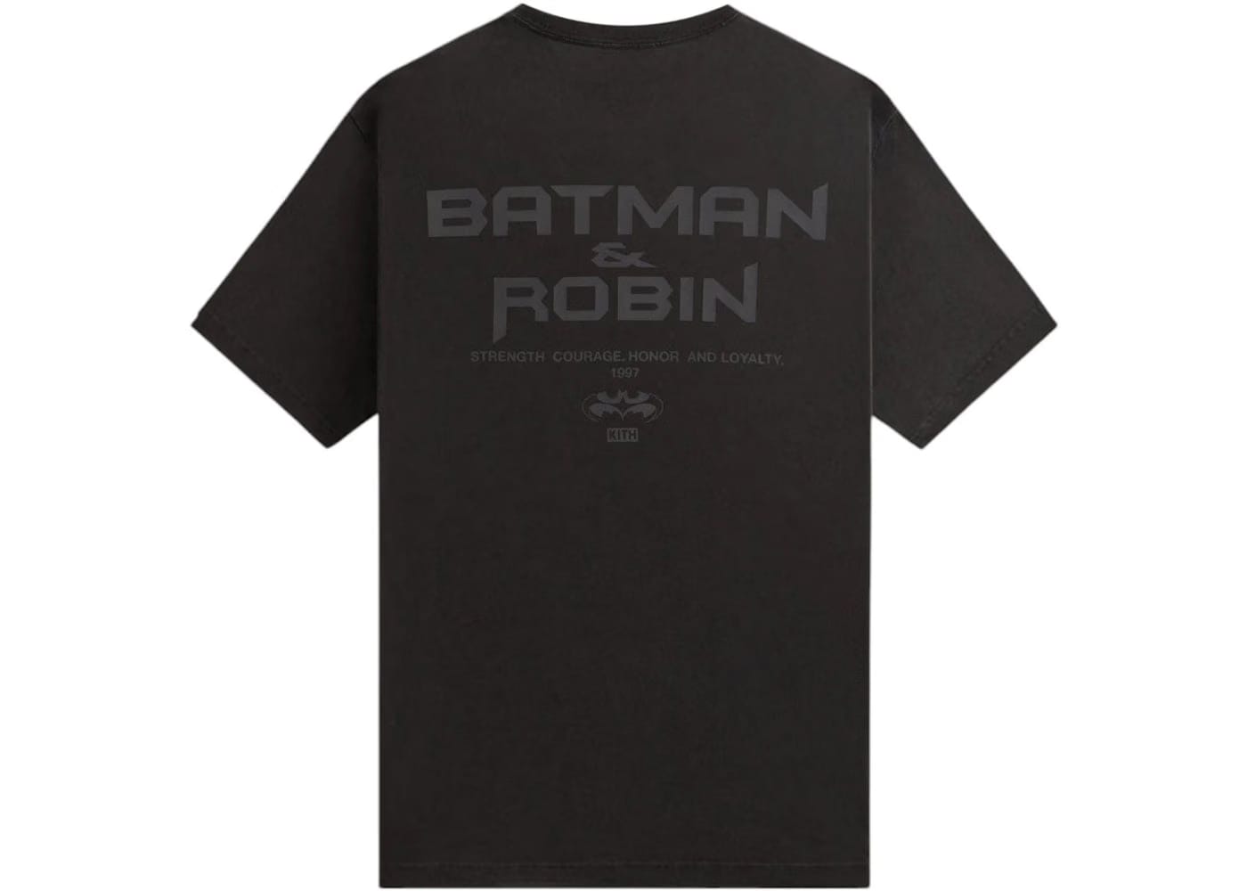 Kith x Batman And Robin Logo Vintage T-Shirt Black