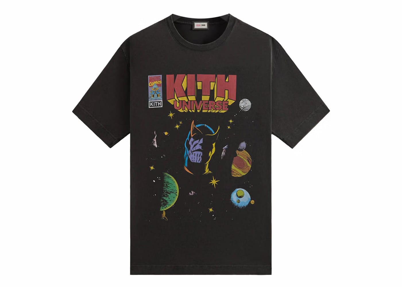 Kith x Marvel Universe Graphic Vintage T-Shirt Black
