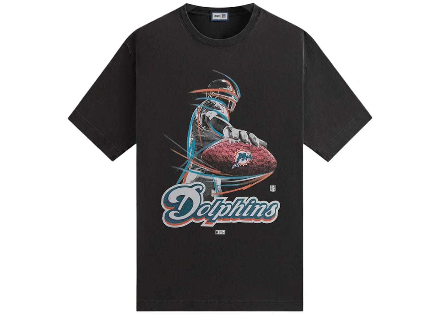 Kith x Nfl 47 Dolphins Vintage T-Shirt Black