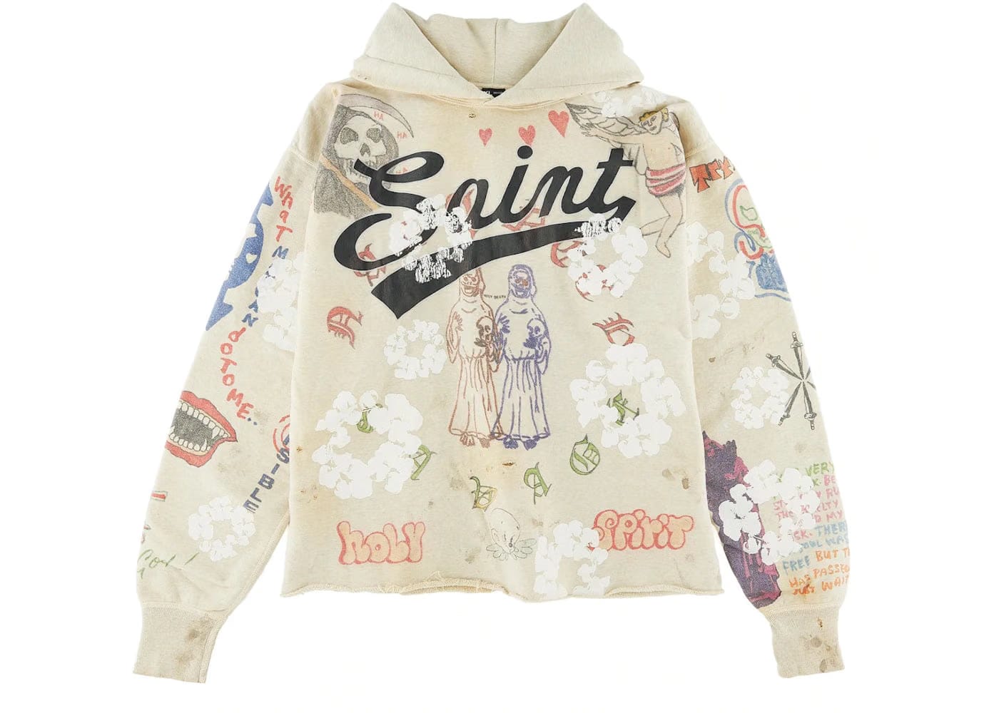 Saint Mxxxxxx x Denim Tears Graffiti Hoodie Grey