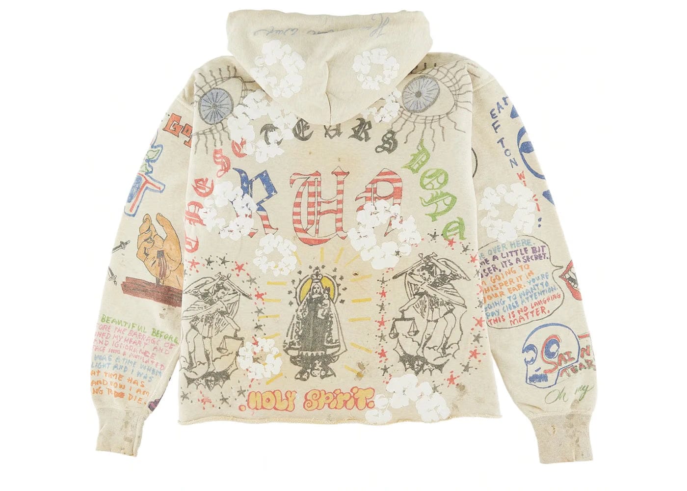 Saint Mxxxxxx x Denim Tears Graffiti Hoodie Grey