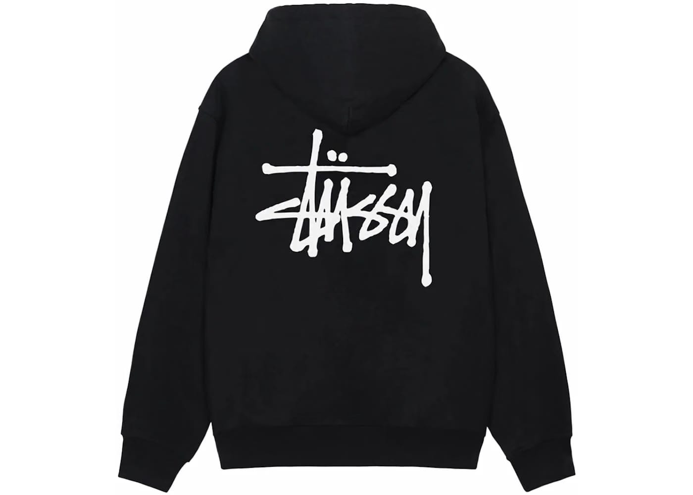 Stussy Basic Logo Zip Up Hoodie Black