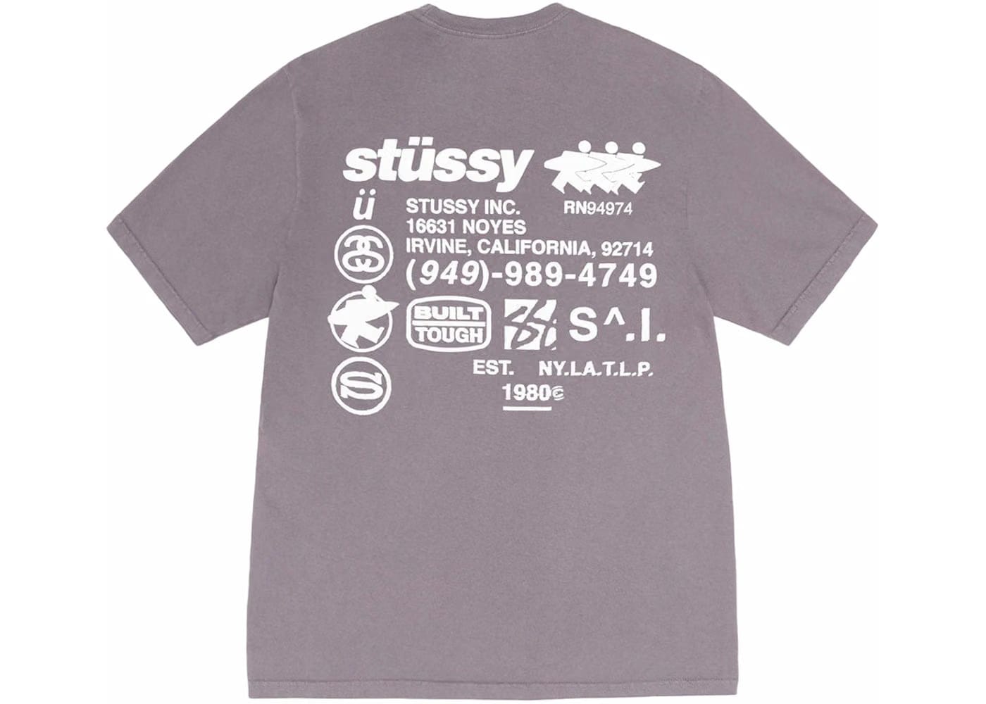 Stussy Dna Pigment Dyed T-Shirt Shark