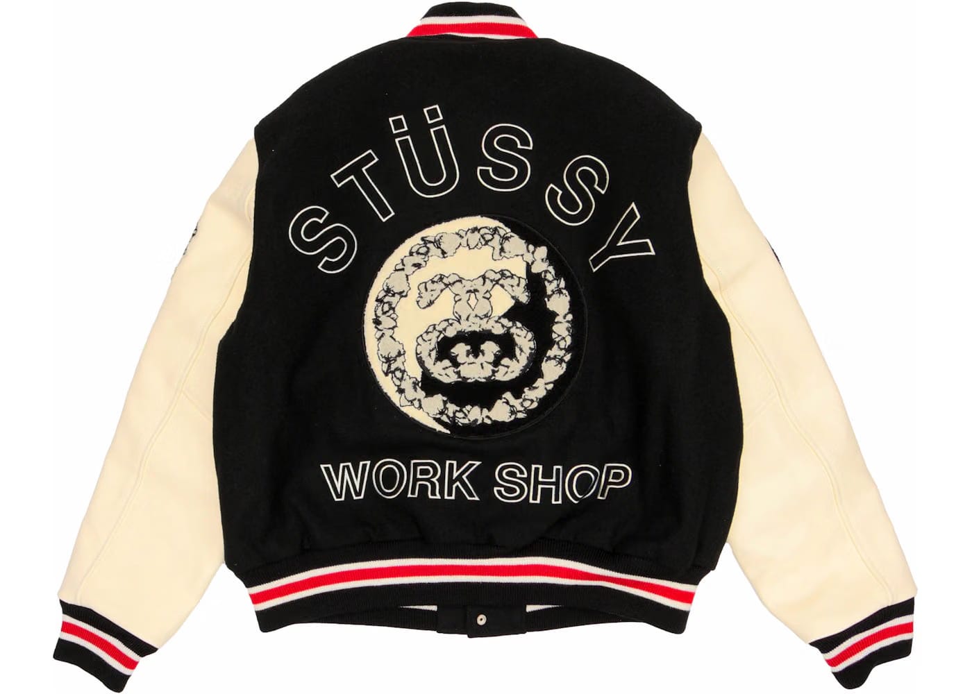Stussy x Denim Tears x Our Legacy Ttl Varsity Jacket Black/White