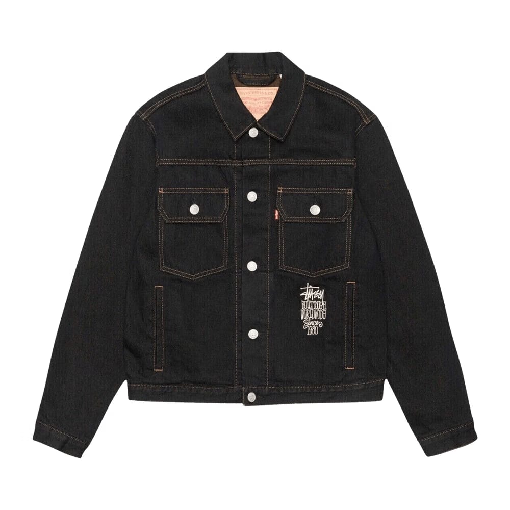 Stussy x Levi'S Crispy Rinse Trucker Jacket Black/Brown
