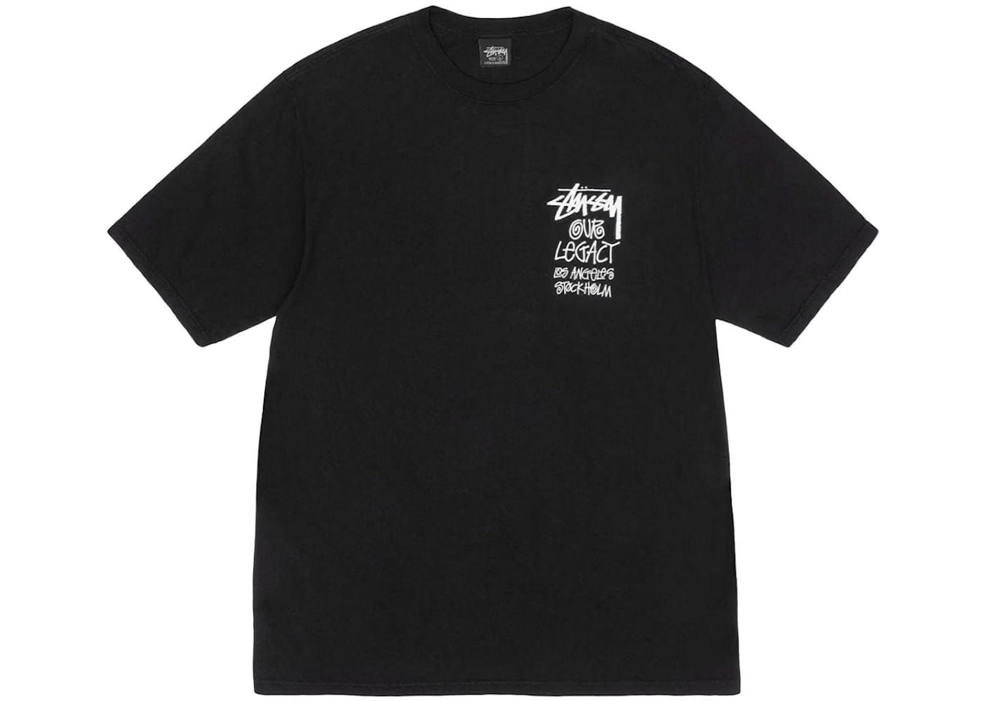 Stussy x Our Legacy Work Shop 8 Ball Yin Yang Pigment Dyed T-Shirt Black