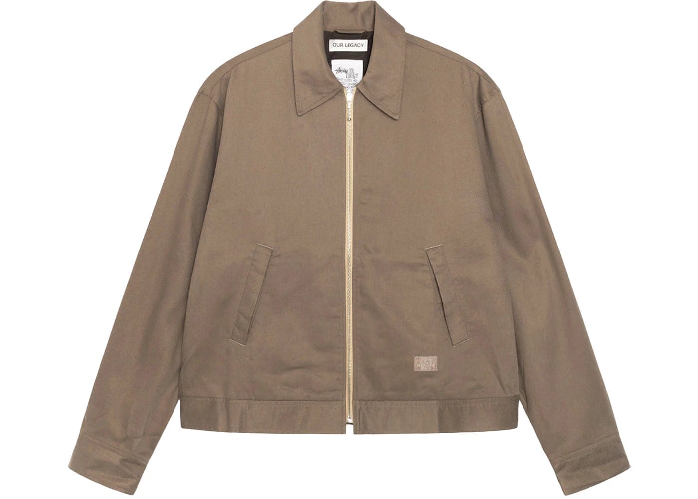 Stussy x Our Legacy Work Shop Blouson Twill Jacket Olive Cavalry Twill