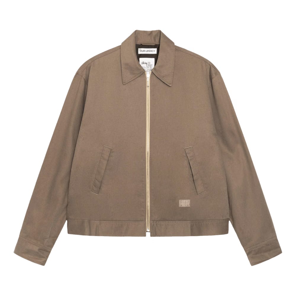 Stussy x Our Legacy Work Shop Blouson Twill Jacket Olive Cavalry Twill