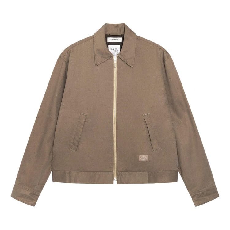 Stussy x Our Legacy Work Shop Blouson Twill Jacket Olive Cavalry Twill