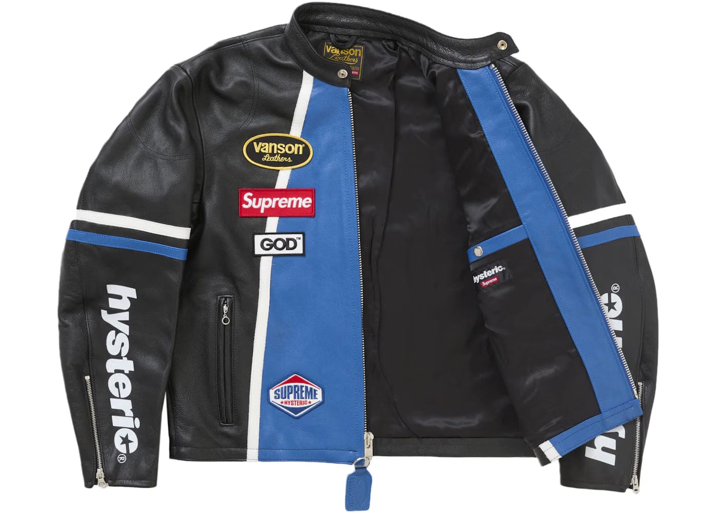 Supreme Hysteric Glamour Vanson Leather Jacket Black