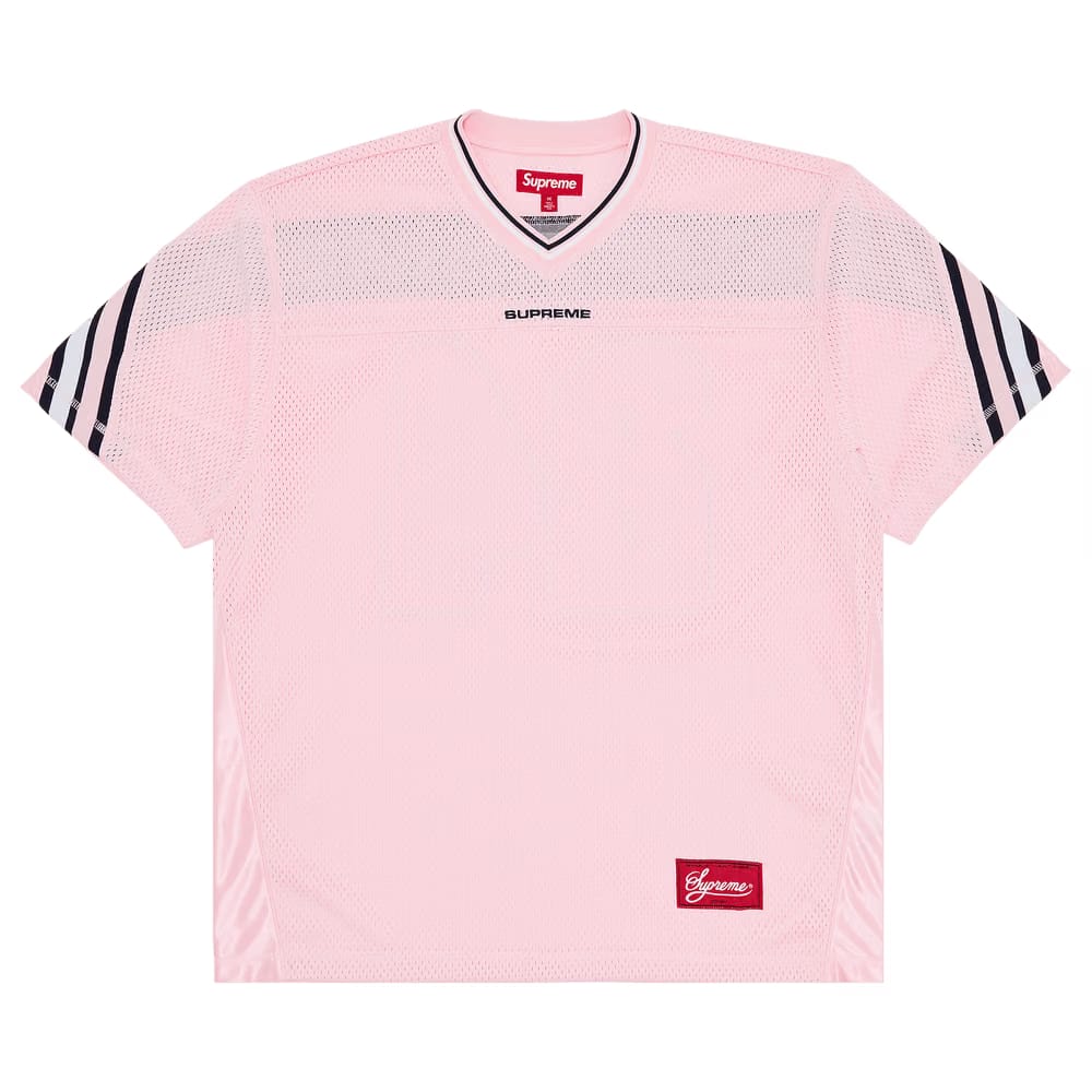 Supreme Jacquard Rib Football Jersey Pink