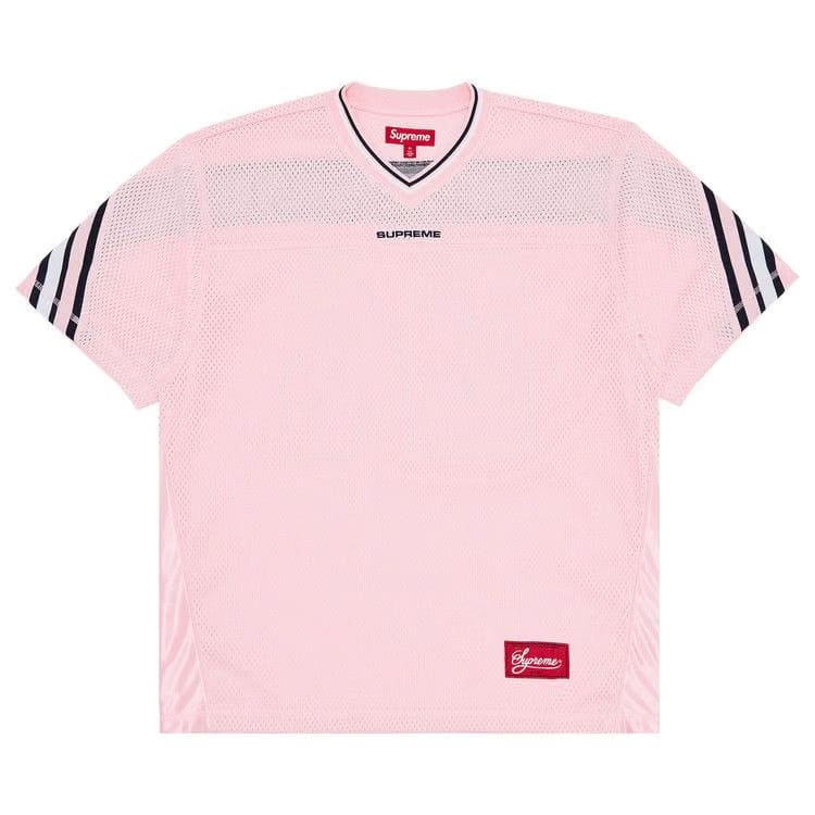 Supreme Jacquard Rib Football Jersey Pink