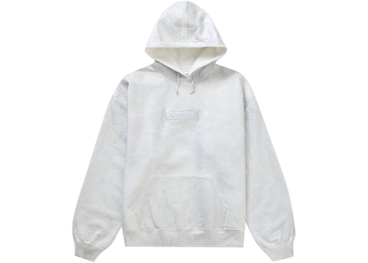 Supreme Mm6 Maison Margiela Foil Box Logo Hoodie White
