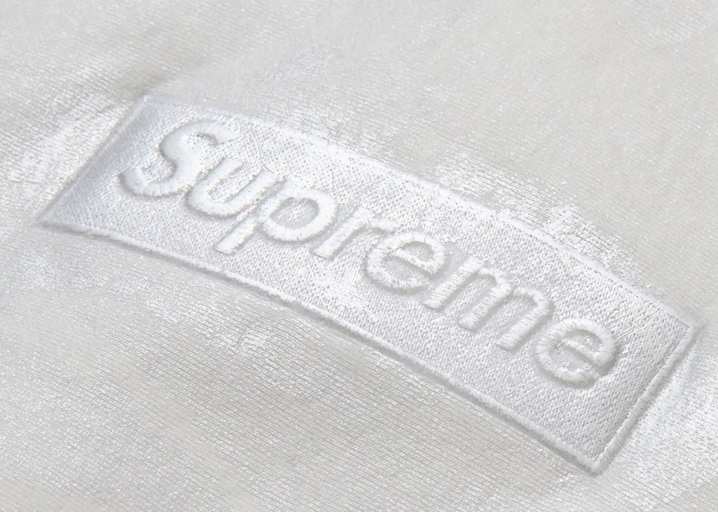 Supreme Mm6 Maison Margiela Foil Box Logo Hoodie White