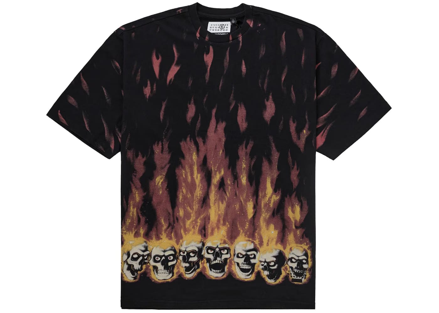Supreme Mm6 Maison Margiela Liquid Blue Oversized T-Shirt Black