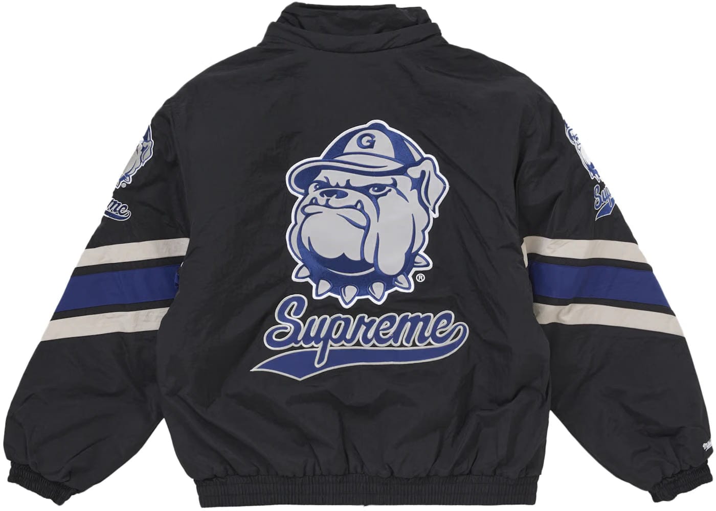 Supreme Mitchell & Ness Ncaa Hooded Stadium Jacket Black