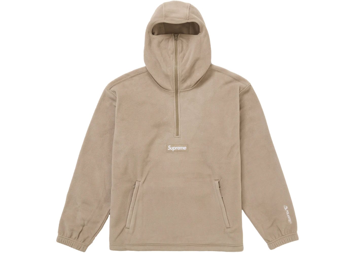 Supreme Polartec Facemask Half Zip Hoodie (Fw24) Taupe