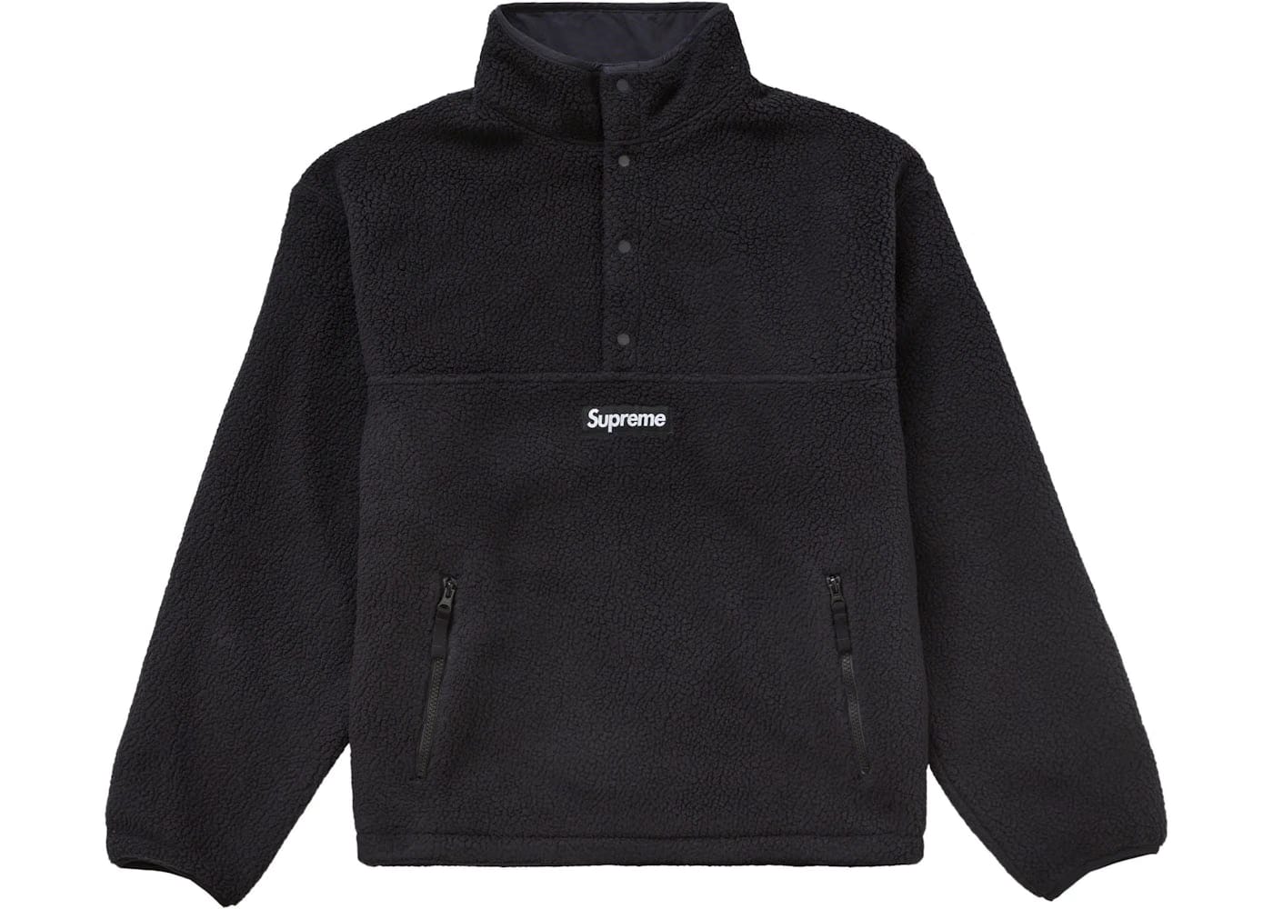 Supreme Polartec Shearling Reversible Pullover (Fw24) Black