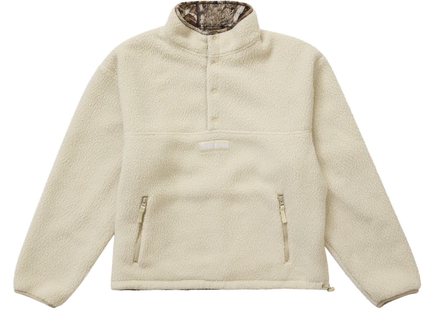 Supreme Polartec Shearling Reversible Pullover (Fw24) Truetimber Htc Fall Camo