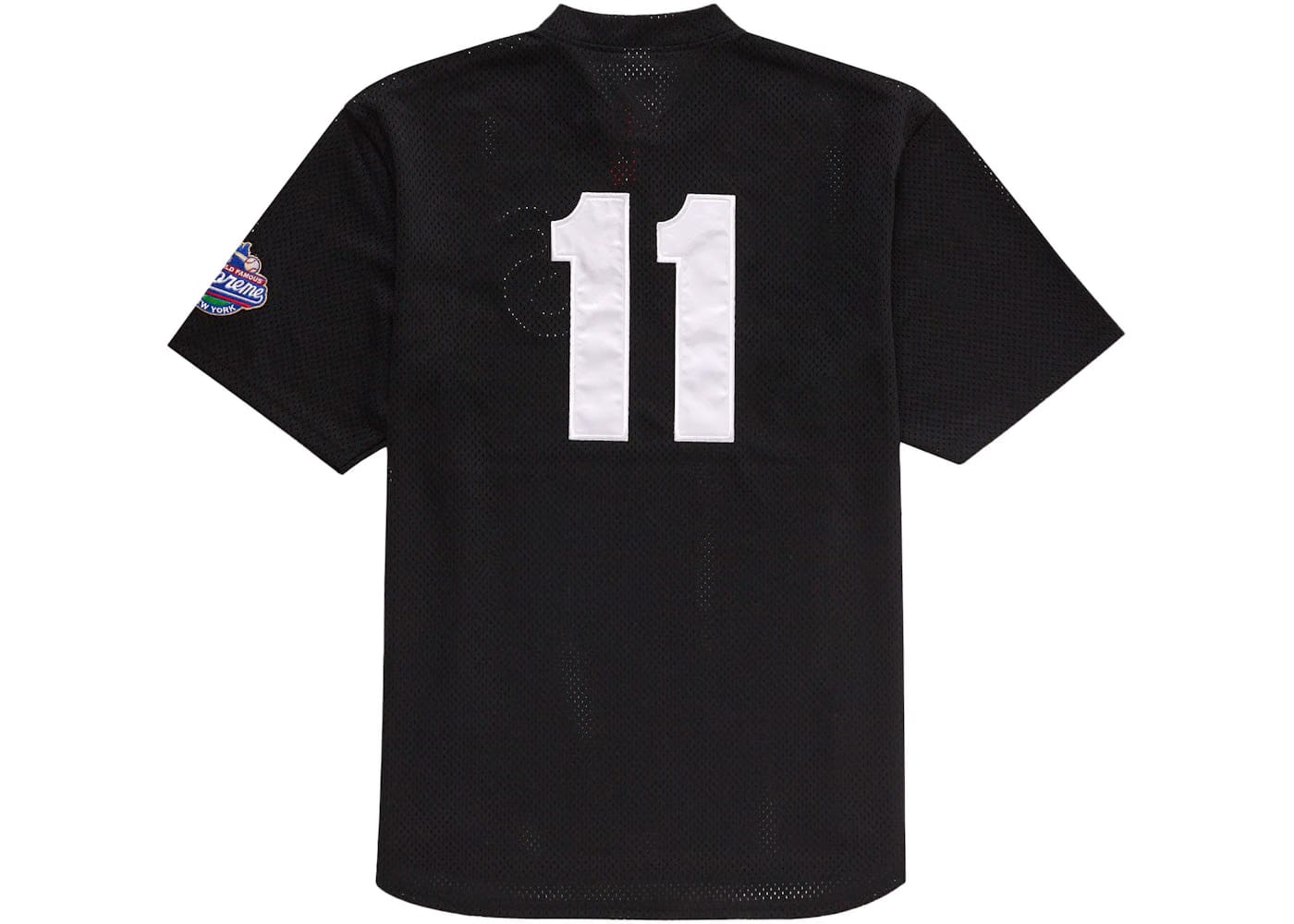 Supreme S Logo Baseball Henley Black