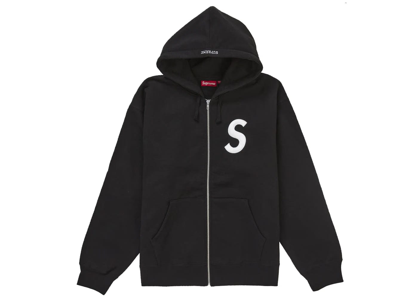 Supreme S Logo Zip Up Hoodie (Fw24) Black